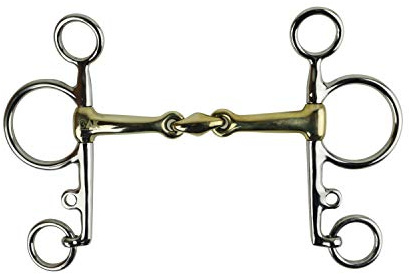 AK Pelham with Double Jointed Horse Riding Bit in German Silver AKRS-2631 (5.0, German-Silver)