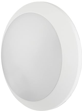 B·LED BARCELONA LED Fumagalli Lampe extérieure de plafond mural rond diamètre 35 cm blanc IP66 étanche avec 2 douilles E27 pour terrasse jardin patio arrière balcon balcon