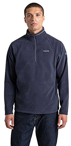 Craghoppers Mens Corey VI Half Zip Fleece Lightweight Insulating Mid Layer Top Dark Navy Blue