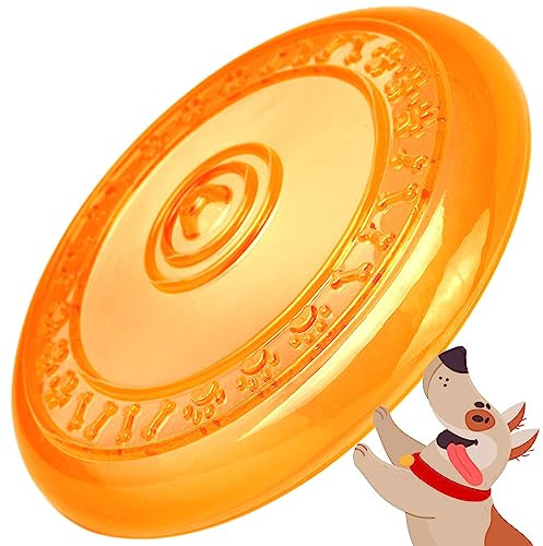 rootsnoot Frisbee FÜR Hunde | weich und super stabil | schwimmfähig | besonders Zahn - schonend | SCHADSTOFF FREI (NEON - Orange)