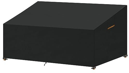 SanGlory Copertura Divano Esterno 3-4 Posti Copridivano da Esterno Impermeabile Copertura di Panca, Telo Copridivano da Giardino Impermeabile Copertura Protettiva per Divani Pallet, 240x99x61/89cm