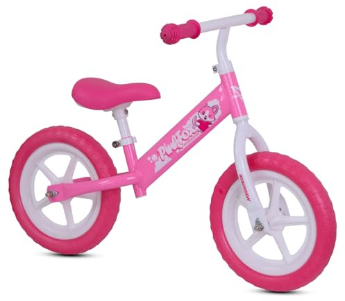 MagikBike | Bicicletta Bambini Senza Pedali 2-5 Anni, Bici Senza Pedali Balance Bike per l'Equilibrio, con Manubrio e Sellino Regolabili, Max 25 Kg, Giochi Bambini 2-5 Anni (Rosa)