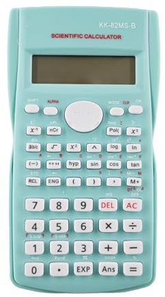 KK-82MS-D Calculatrice Scientifique Portable avec 240 Fonctions Affichage à Deux Lignes pour Fournitures de rentrée Scolaire, étudiants, Enseignants, Affaires, Bureau, Maison (Vert)