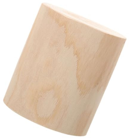 Yardwe clôture en Bois clôture de Jardin Piquet de Jardin Tabouret de souche d'arbre bougeoir de centres de Table Bougies Faux Porte-Arbre Pots de souche planteur de bûches Beige