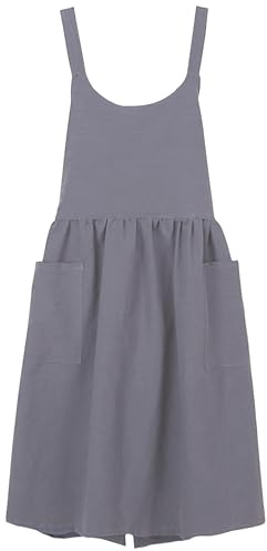 FAIRYGATE Aprons for Women Retro Literature Art Cotton Linen Cross Back Apron Flower Shop Clothing Cafe Kitchen Cooking Casual Apron A5943