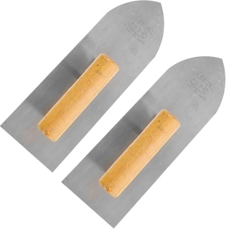 SHINEOFI 2 Piezas Llana de Acabado de Paredes de Inoxidable Herramientas de Enlucido para Paneles para Suavizar Superficies Construcción y Hogar