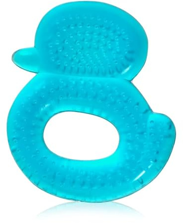 Lorelli anillo de dentición pato, lleno de agua, ayuda para la dentición, color:azul