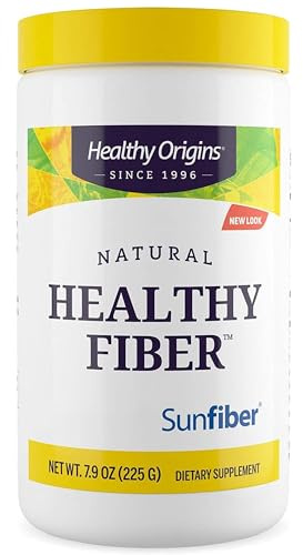Healthy Origins, Natural Healthy Fiber, Fibra Alimentare da Gomma di Guar, 226g di Polvere vegana, Testato in Laboratorio, Vegetariana, Senza Soia, Senza Glutine, Non-GMO