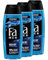 FA Men 2in1 Duschgel Kick Off, 3er Pack (3 x 250 ml) 2in1 Formel für Haare & Körper, aktiviere deine Sinne mit dem intensiven, maskulinfrischen Duft von Eukalyptus und aquatischer Minze