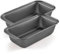 KANGSIT Loaf Tins Set of 2, Non Stick Carbon Steel Bread Tins and Loaf Pans for Baking Baking Flawless Cakes, Loaves, and Banana Bread 25 x 13 x 6 cm