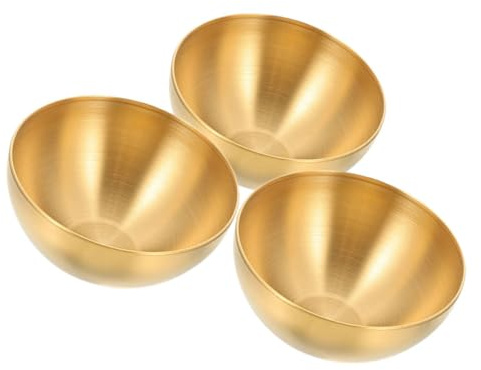 LOLIPPYY Juego de 3 Boles para Ensalada y Frutas de Acero Inoxidable 201 15 CM Aptos para Mezclar y Servir Reutilizables y Apilables para Cocina y Uso Diario