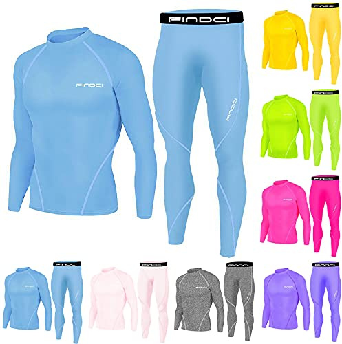 Abbigliamento Fitness Uomo Sportivo Compression Maglia e Pantaloni da Uomo Manica Lunga Maglietta Termica Uomo Asciugatura Rapida Leggings Sportivi da Uomo A Compressione Pantaloni Palestra Uomo