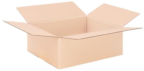 verpacking Faltkartons 395 x 295 x 140 mm Braun (Außenmaß 400 x 300 x 150 mm) KK 86 1-wellig Versandkarton für mittelgroße Waren DHL Paket DPD GLS Kartons (50 Stück)