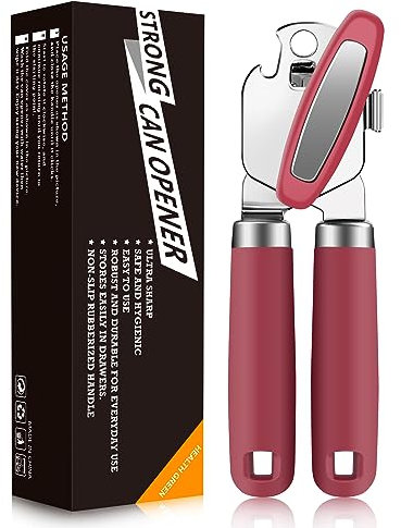 OGIMA Manueller Dosenöffner, Edelstahl-Dosenöffner, müheloses Öffnen von Dosen mit robustem manuellem Dosenöffner, bequemer Griff, einfach zu bedienen