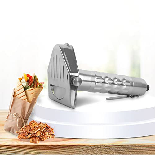 CANIAN Cuchillo eléctrico para Kebab, Cuchillo Gyro eléctrico, Cuchillo eléctrico Comercial Shawarma Doner Kebab, Cortador Profesional de Kebab Turco de Mano de Acero Inoxidable con Cuchillas