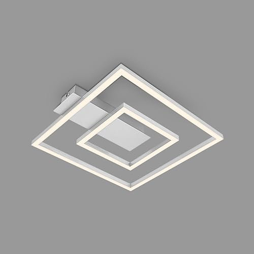 BRILONER - LED Deckenlampe Frame, LED Deckenleuchte mit warmweißer Lichtfarbe, 18W Lampe, Wohnzimmerlampe, Schlafzimmerlampe, 320x300x50 mm (LxBxH)