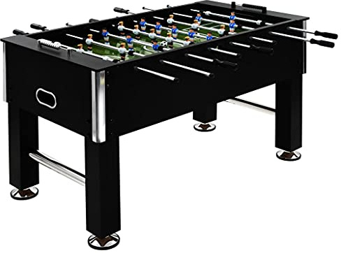 Willood Futbolín de Sobremesa Futbolín de Acero Mesa de Futbolin Negro Equipos Juegos Interior