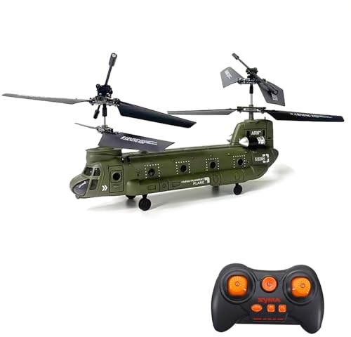 Dodoore Remote Control Helicopter, S026H Military Transport RC Helicopters with Altitude Hold, One Key Take Off/Landing, LED Light, Low Battery Reminder, Gyro, RC Army Helicopter for Beginners