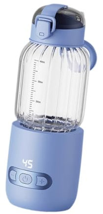 Sharplace Calentador de Leche Portátil Calentador de Leche Hervidor Eléctrico Calentador de Biberones Portátil para Viajes Botella de Agua Recargable Vehículo T, azul 400ml, tal como se describe