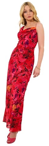 Joe Browns Vestido Largo Floral Llamativo para Mujer, Rosso, 44