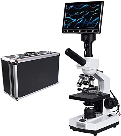 2000X Professional Lab Sperm Biological Hd Binokulärmikroskop Zoom Tv Mikroskop med 7' LCD 5MP Electronic Digital okular,för Tydliga Bilder