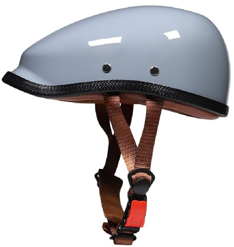 Retro Motorrad Halbhelm, Halbschalenhelm mit Baseball Cap