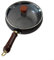 Pentola in ferro forgiato a mano (26,5 x 13,5 x 27,5 cm), design a pancia grande non rivestita per una cucina sana, padella tradizionale in ghisa con ritenzione del calore superiore (pentola da 24 cm