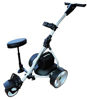 Pro Kaddy S2G Carro de Golf eléctrico Digital Plateado con Asiento removible, USB y batería de 33 amperios