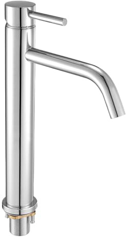 VEVOR Rubinetto Monocomando per Lavello da Cucina, Rubinetto Cromato per Lavello da Cucina, Miscelatore per Acqua Altezza del Beccuccio 195 mm in Acciaio Inossidabile, per Bagno, Bar