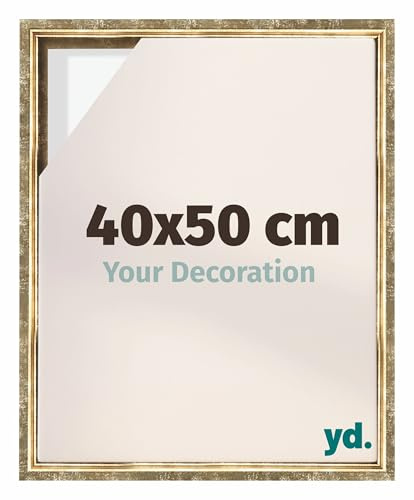 yd. Your Decoration - Marco flotante para lienzo 40x50 - Dorado Antiguo - Para lienzos con bastidor - MDF - Lyon