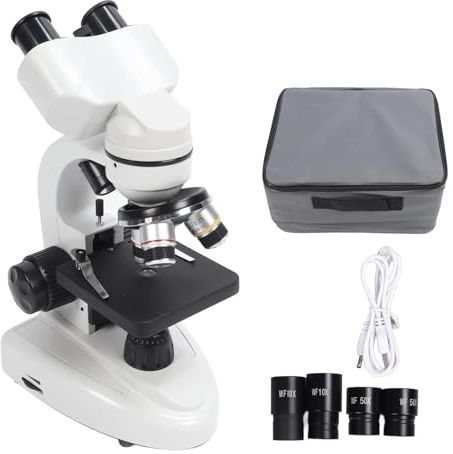 Mikroskop, Kikarsikte 40X‑5000X 360° rotation Klar bild Hög upplösning for inspektion Laboratoriekikare,Labb- och vetenskapliga produkter