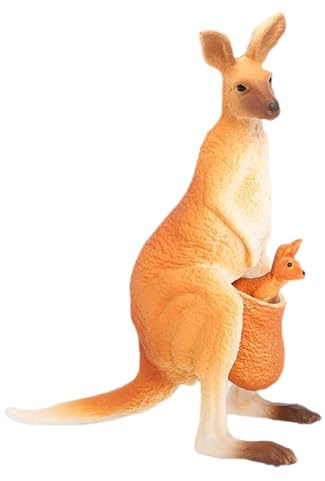Genérico Figuras De De Canguro - Modelo Realista De Madre Y Bebé Salvajes De 4,3 X 3,22 Pulgadas, Figuras De Acción De Animales, Juguetes Coleccionables Portátiles De Vida Silvestre | Canguro Cake