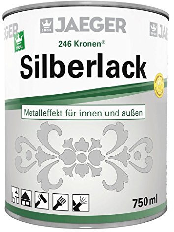 Jaeger Kronen® Metallic-Lack Gold, Silber, Kupfer für innen und außen (750 ml, Silber)