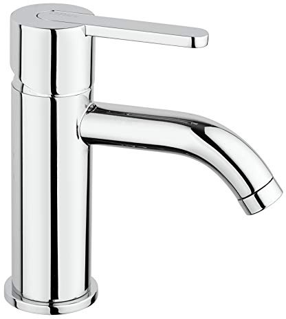 Paini - Gaia 211 Rubinetto Miscelatore Bagno Monocomando con Scarico Automatico per Lavabo, finiture Cromate e brillanti, Design accattivante, interamente prodotto e lavorato in Italia