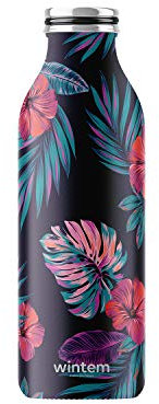 Wintem Thermosflasche, 500 ml, für Fitnessstudio, Büro, Schule, aus Edelstahl – Thermosflasche für heiße Getränke 12 Stunden und kalte Getränke 24 Stunden, BPA-frei, umweltfreundlich