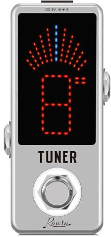 Rowin LT-910 Tuner Pedal High Precision Chromatic Auto Pedal with LCD Display for Guitar Bass Volin True Bypass