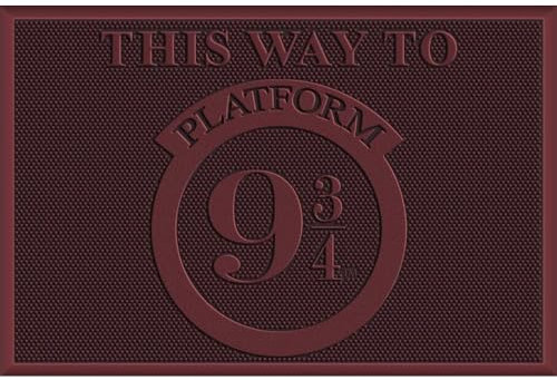 Harry Potter Pyramid International - Alfombra de Goma Plateform 9 - Antideslizante - Regalo de cumpleaños - 40x60cm - con Licencia Oficial