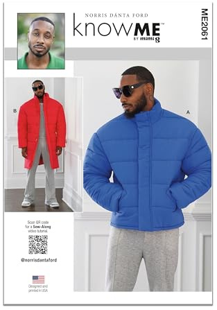 Know ME ME2061BB Manteau matelassé pour homme en deux longueurs par Norris Dánta Ford BB 44-46-48-50-52