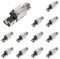 FGB 10 Gbps RJ45 CAT7 Netzwerkstecker LSA Geschirmt Werkzeuglos für Verlegekabel 600MHz für Patchkabel Verlegekabel CAT7 CAT6A, 12 Stück