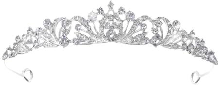 Prinsessakrona, 1 st Tiara kristallkrona, drottningskrona, kvinnodiadem, tiara, bröllop, karneval, födelsedag, fest, prinsessa, krondräkt, dam, tillbehör