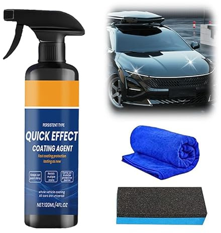 Quick Acting Coating Agent Spray, 2026 New Car Ceramic CoatingSpray, Car Polish Spray, 3 In 1 Auto CeramicSpray For Shine And Protection, Multi-Functional Coating Renewal Agent For Cars (1PCS)