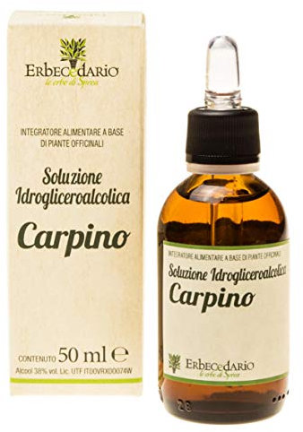 Carpino gemmoderivato, Integratore Fluidificante naturale per il Benessere delle Vie Respiratorie, Soluzione Idrogliceroalcolica con gemme del carpino 1 Flacone 50ml