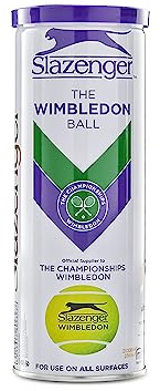Slazenger Wimbledon tennisbollar 3-pack, officiell lekboll i Wimbledon, lämplig för gräsmatta men även sand- och hård matta