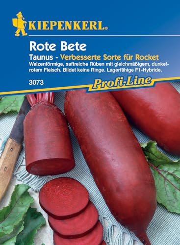 Kiepenkerl Profi-Line Rote Betesamen Taunus, F1 - Hochwertige Rübensamen für saftreiche, dunkelrote Rüben, ertragreich, vielseitig, ideal für Gemüsegarten und Gemüsesamen