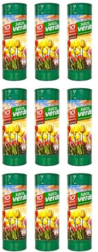 Acan Tradineur - 9 Rollos de 10 Bolsas de Basura, plástico, 3 Capas, Resistentes y antigoteo, autocierre, reciclables, Sacos Especial jardín (Verde - 120 litros - 85 x 102 cm - Total 90 uds)