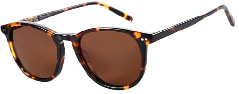 ZENOTTIC Gafas de Sol Redondas Polarizadas : Moda Gafas Grandes para Hombres y Mujeres con Protección UV400 - Estilo Clásico Circular