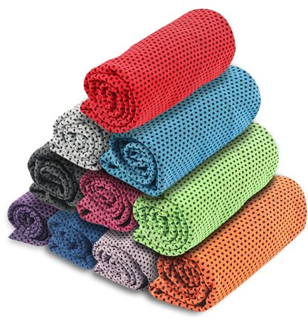 TIVUNORON - Toalla refrescante Cooling Towel, toalla de microfibra para golf, yoga, playa, camping, senderismo (30 x 100 cm)