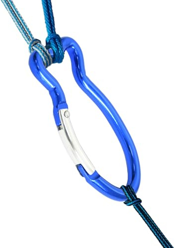 12 mosquetones pequeños de aleación de aluminio en forma de pez azul, juego de mini mosquetones para exteriores, mochila, llavero, ligero y duradero