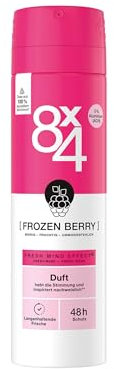 8X4 Frozen Berry Deospray, Deodorant mit fruchtig-floralem Duft, erfrischendes Deo ohne Aluminium (ACH) mit 48h Schutz für jeden Hauttyp (150 ml)