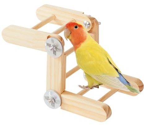Escalera De Escalera De Periquitos,Palillo De Madera Para Levantarse,Escalera De Juguete Escalera Para Aves | Para la salud de las encías de Agapornis y la cacatúa como decoración